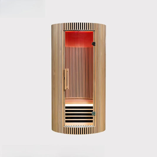 Traditional Sauna Room 1 Person Dome Solid Wood Usb Charging With Computer