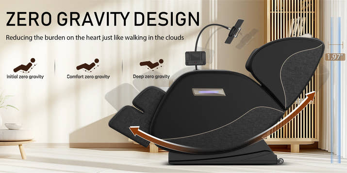 Zero Gravity Full Body Massage Chair With Heating, Airbags, Foot Roller &