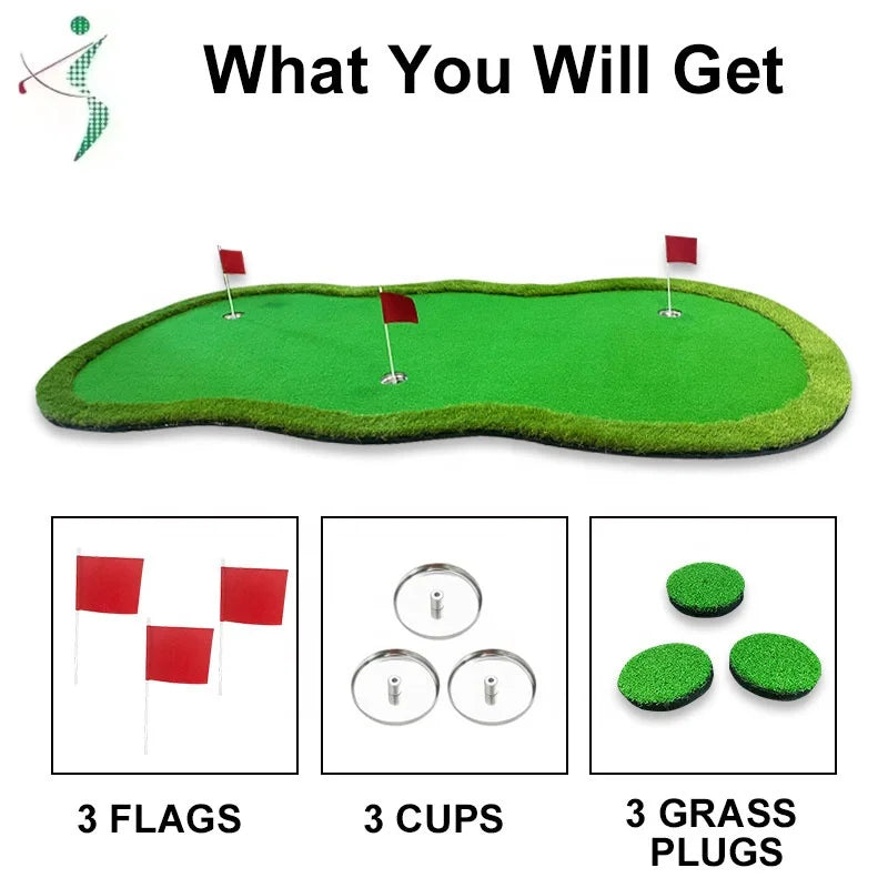 Indoor Outdoor Training Mat Portable Golf Green Simulator Golf Equipment