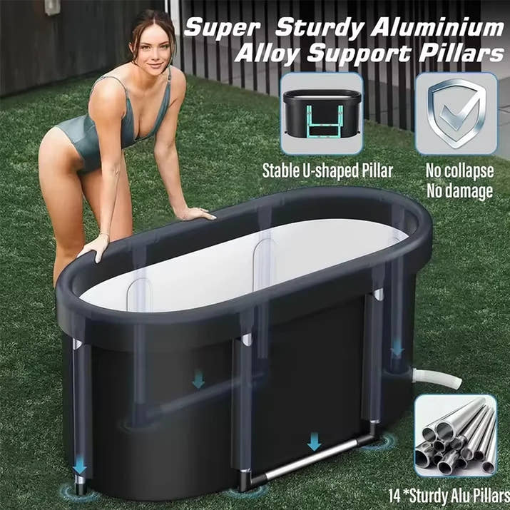 Portable Foldable Ice Bath Tub For Athletes Multiple Layered Portable