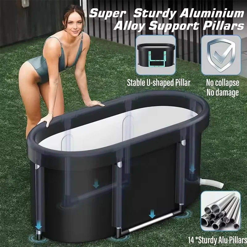 Portable Foldable Ice Bath Tub For Athletes Multiple Layered Portable
