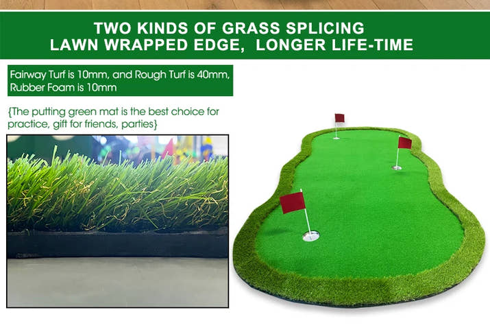 Indoor Outdoor Training Mat Portable Golf Green Simulator Golf Equipment