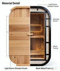 Factory Customized Outdoor Panoramic Sauna Room Round Steam Room Anti