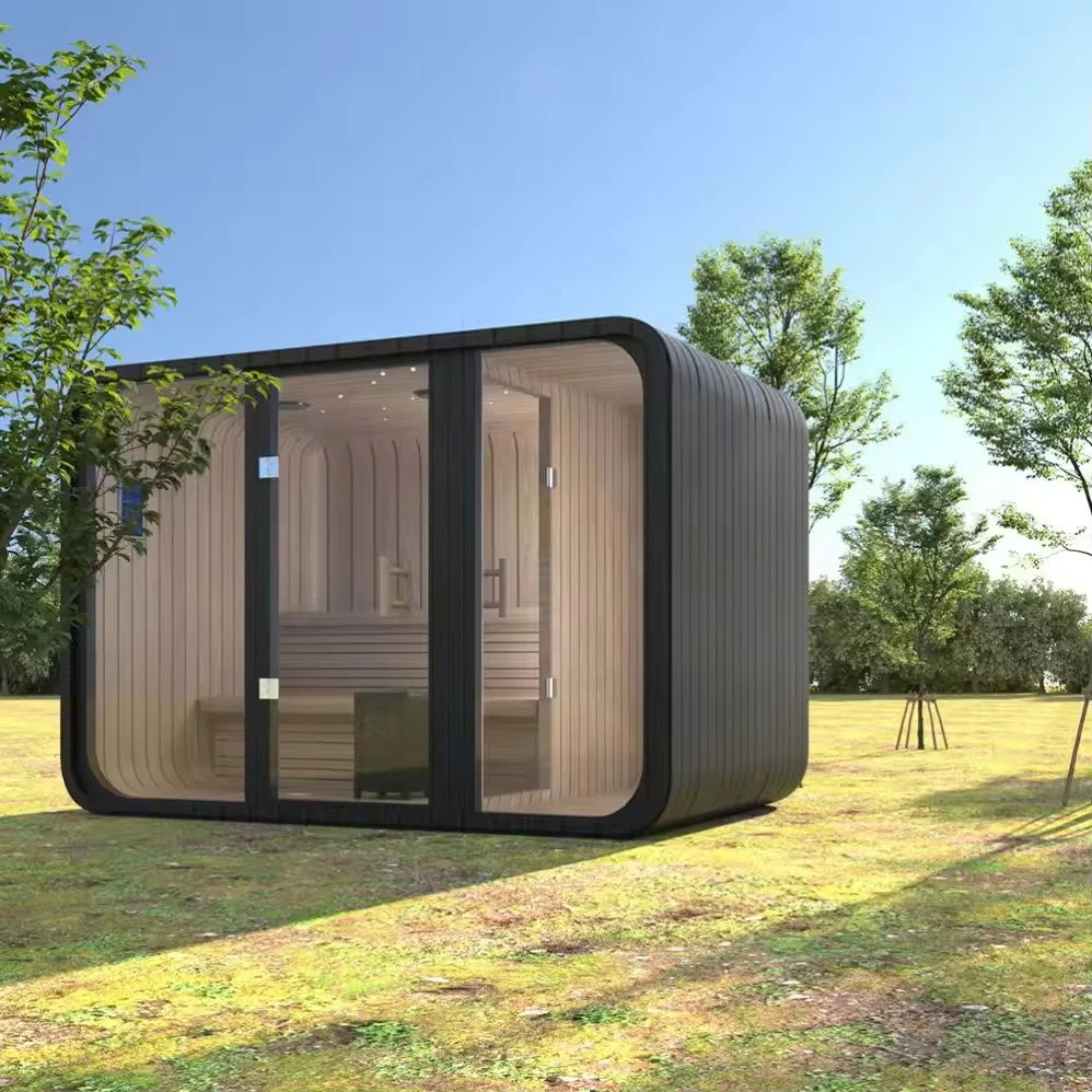 Factory Customized Outdoor Panoramic Sauna Room Round Steam Room Anti
