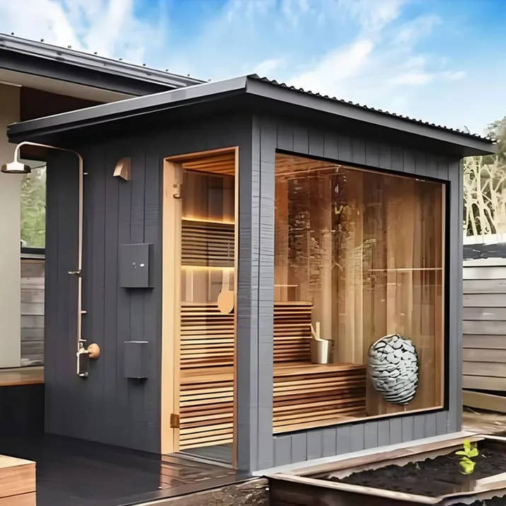 Custom Outdoor Square Sauna Room With Traditional Design Steam Room For