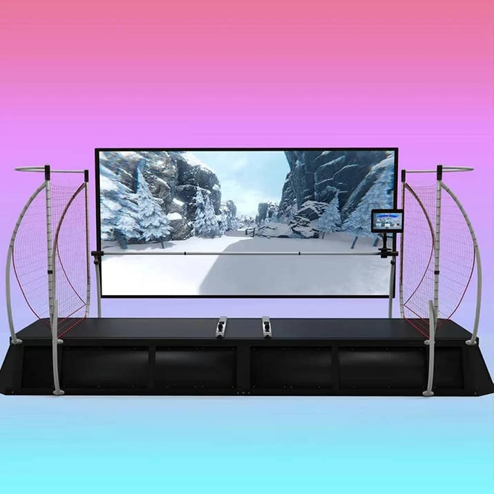 Indoor Interactive Games Skiing Simulator Vr Snow Racer Snowboard Simulator