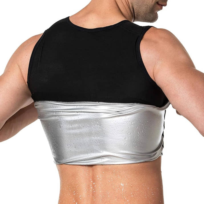 Sauna Shirt For Men, Short Sleeve Sauna Sweat Body Shaper Mens Sauna Vest
