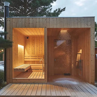 Custom Outdoor Square Sauna Room With Traditional Design Steam Room For