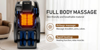 Zero Gravity Full Body Massage Chair With Heating, Airbags, Foot Roller &