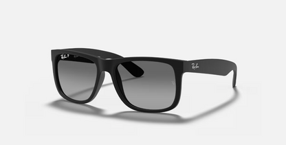 Ray-Ban Justin Classic Sunglasses – Matte Black Frame with Polarized Gradient Lenses