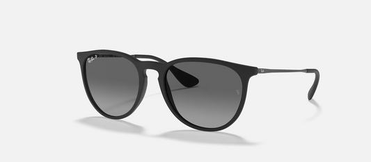 Ray-Ban Erika RB4171 Sunglasses – Matte Black Frame with Gradient Grey Lenses