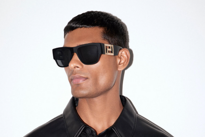 Versace VE4403 Runway Sunglasses – Black Frame with Dark Grey Lenses