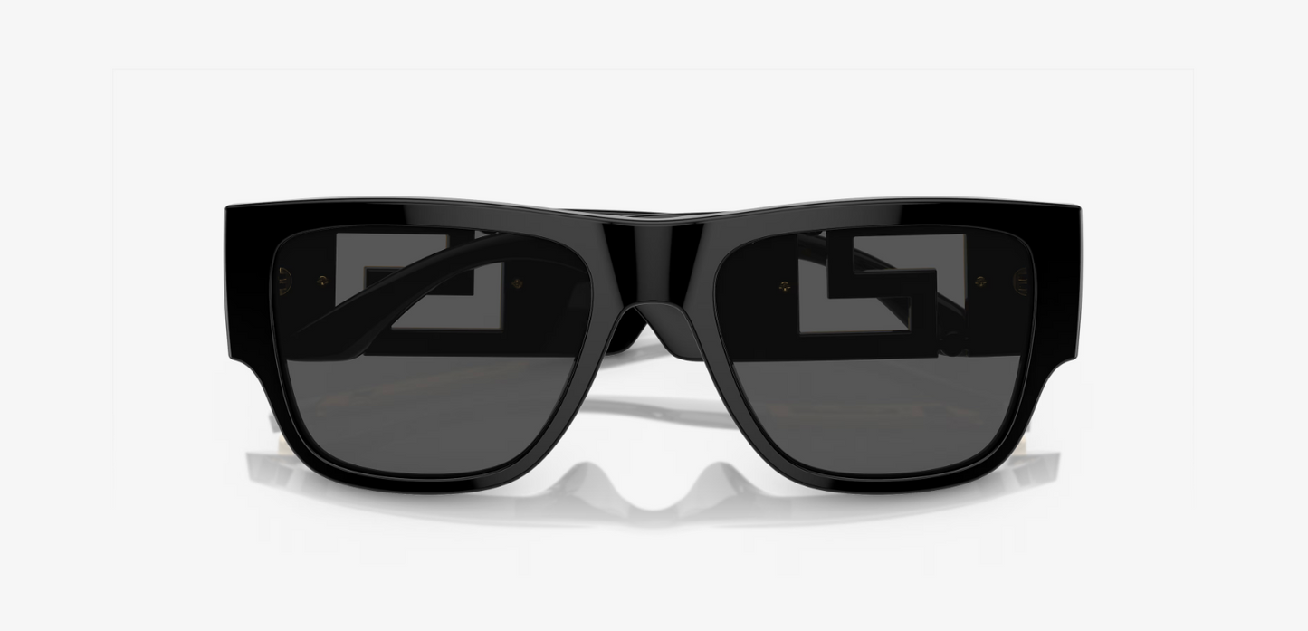 Versace VE4403 Runway Sunglasses – Black Frame with Dark Grey Lenses