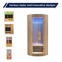 Traditional Sauna Room 1 Person Dome Solid Wood Usb Charging With Computer