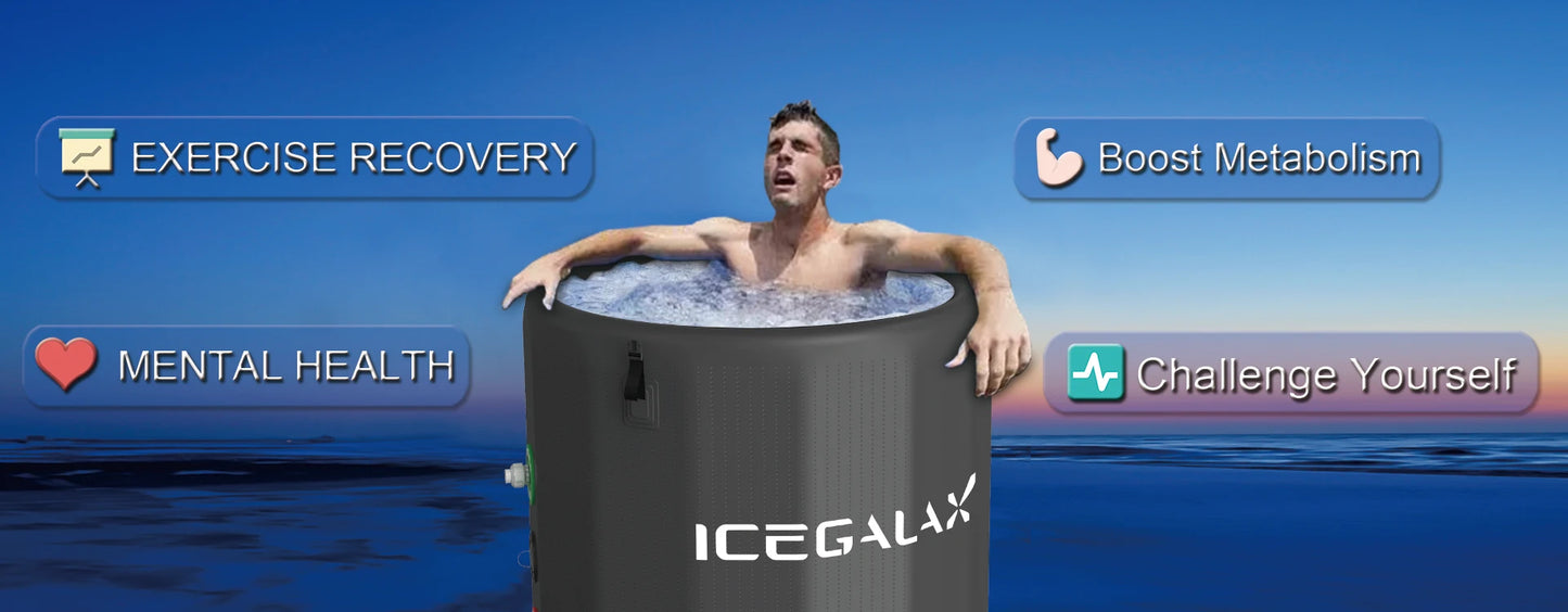 Icegalax Portable Fitness Recovery Bathtub Inflatable Cold Plunge Ice Bath