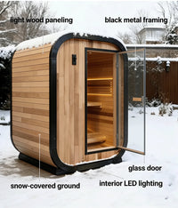 Factory Customized Outdoor Panoramic Sauna Room Round Steam Room Anti
