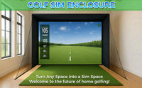 Golf Simulator Enclosure With Impact Screen Aluminum Frame And Hitting Net