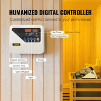 Succebuy Sauna Heater 3/4.5/6/9Kw 220V Electric Sauna Stove Steam Bath