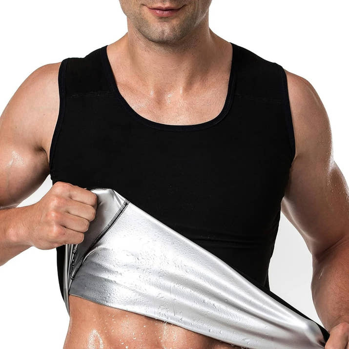 Sauna Shirt For Men, Short Sleeve Sauna Sweat Body Shaper Mens Sauna Vest