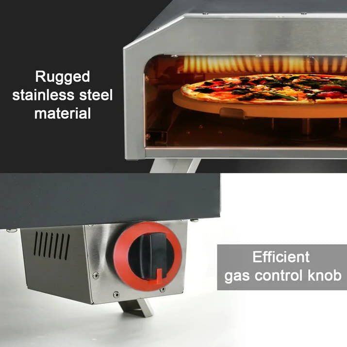 Camping Gas Pizza Oven Foldable Portable Rotating Pizza Oven Outdoor 12