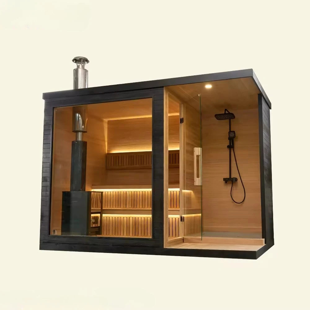 Factory Customized Outdoor Panoramic Sauna Room Round Steam Room Anti