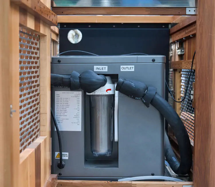 1.5Hp Chiller Cold Plunge Cedar Wood Stainless Steel Ice Bath