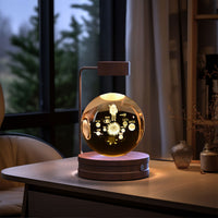 Crystal Ball Cosmic Dinosaur Indoor Night Light Usb Power Warm Bedside