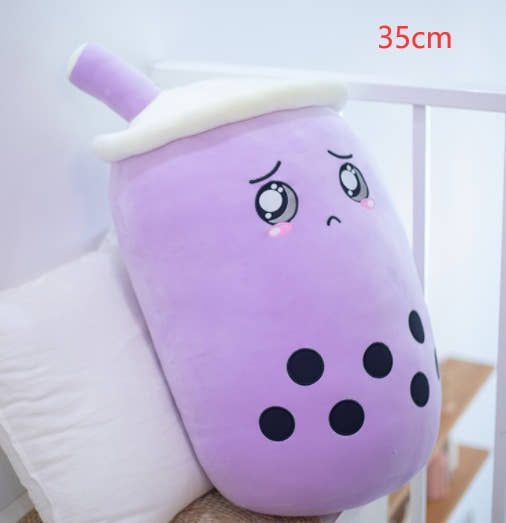 Cute Fruit Drink Plush Stuffed Soft Strawberry Milk Tea Plush Boba Tea Cup
