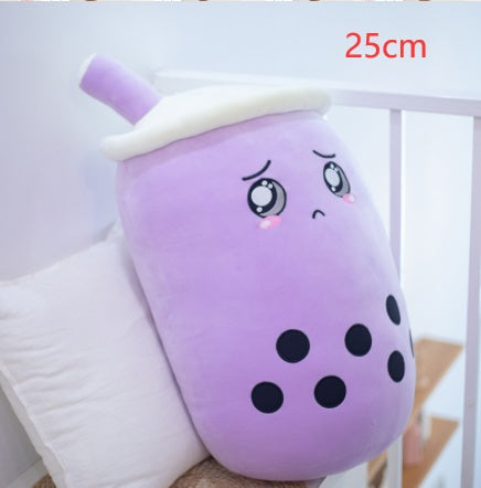 Cute Fruit Drink Plush Stuffed Soft Strawberry Milk Tea Plush Boba Tea Cup