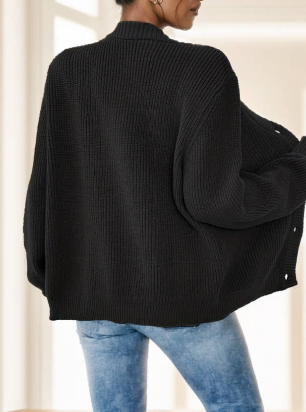 Button-Up Knit Cardigan