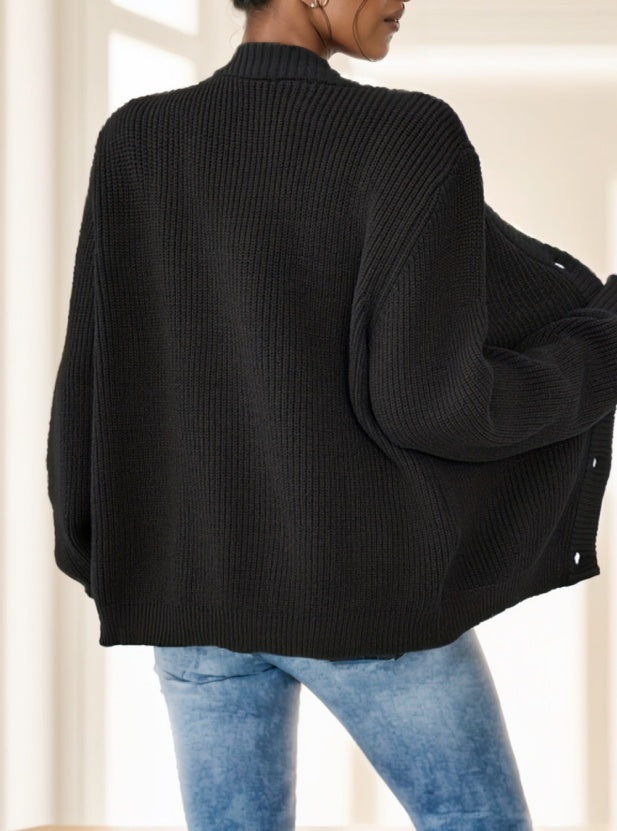 Button-Up Knit Cardigan
