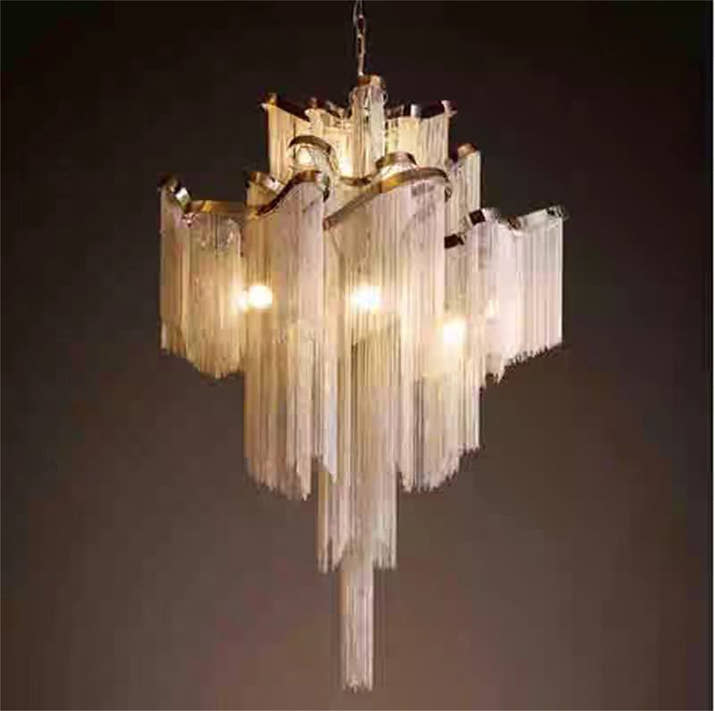 Italian Luxury Fringed Living Room Chandelier