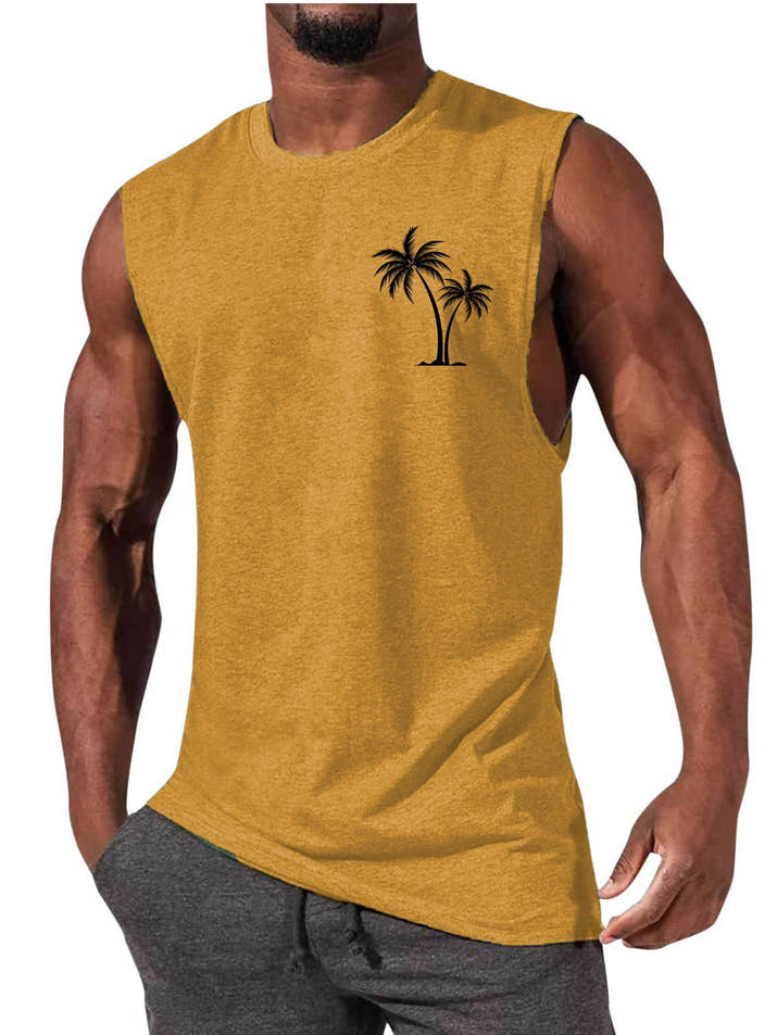 Coconut Tree Beach Tank Top – Summer Casual