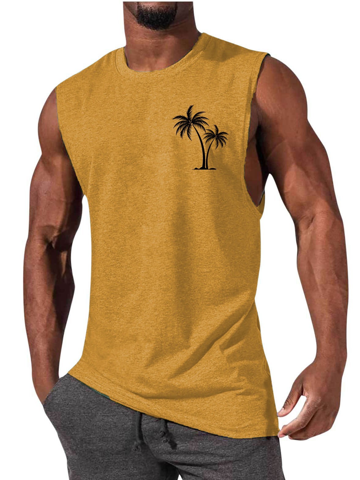 Coconut Tree Beach Tank Top – Summer Casual