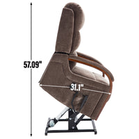 Lift Recliner Chair Dual Motor Infinite Position Up to 350 LBS with Solid Wood Armrests, Heat Massage and Heavy Duty Motion Mechanism — view 2
