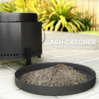 Smokeless Fire Pit With Ash Catcher,37cm Portable Wood Burning Firepit With Poker For Garden Camping Bonfire Party,Metal,Dark Grey — view 5