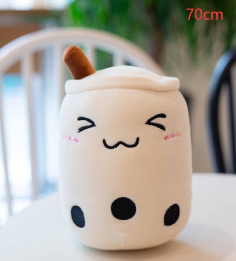 Cute Fruit Drink Plush Stuffed Soft Strawberry Milk Tea Plush Boba Tea Cup