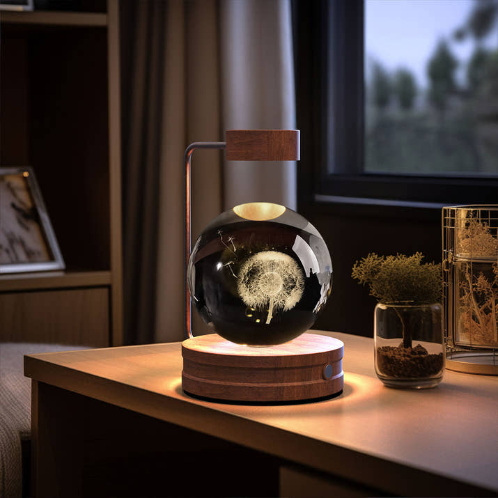 Crystal Ball Cosmic Dinosaur Indoor Night Light Usb Power Warm Bedside