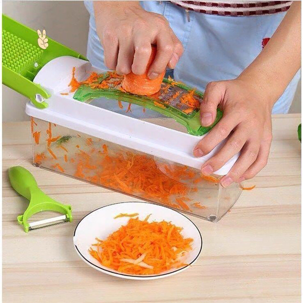 12-Piece Multifunctional Vegetable Chopper & Slicer Set