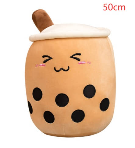 Cute Fruit Drink Plush Stuffed Soft Strawberry Milk Tea Plush Boba Tea Cup