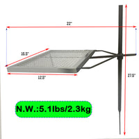 Rotating Campfire Grill,Fire Pit Grill,Heavy Duty Steel Grill,360degree  Adjustable Open Fire Outdoor Cooking Equipment,Portable Camping Fire Grill For Camping Outdoor Barbecue — view 6