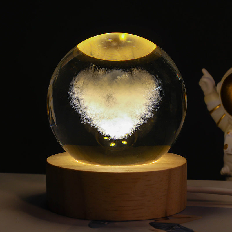 Starry Sky Moon Crystal Ball Projection Lamp - Creative Night Light Gift