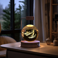 Crystal Ball Cosmic Dinosaur Indoor Night Light Usb Power Warm Bedside