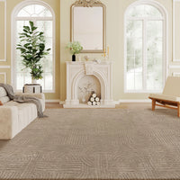 6x9 Area Rug, Luxurious Faux Fur Rug, Non-Slip Floor Carpet for Living Room, Bedroom, Dining Room, Tan — view 2