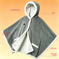 Temperature-Controlled Heated Thickened Cape-Style Blanket — view 4