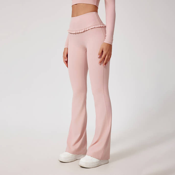 High-Waist Lace Nude Feel Leggings