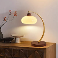 Vintage-style Solid Wood Eye-care Bedside Table Lamp For The Bedroom