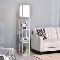 Three-layer Floor Lamp With Storage Rack And Acrylic Lampshade, Suitable For Living Room, Bedroom, Kitchen, Dining Room, Office, Dormitory And Other Places, 160cm, — view 3