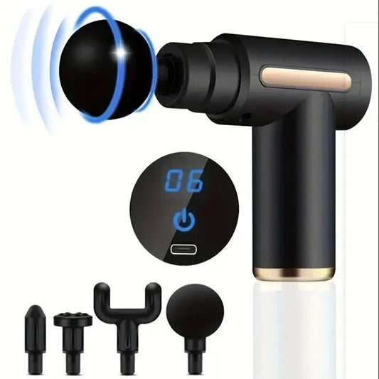 Massage Gun For Deep Muscle Relaxation, Neck Massage, Electric Fitness Equipment, Noise Reduction, Unisex