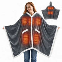 Temperature-Controlled Heated Thickened Cape-Style Blanket — view 3